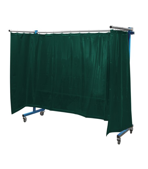 TransFlex parawan spawalniczy - zielony 3700x1950 mm - ze stojakami - www.toolsbook.eu