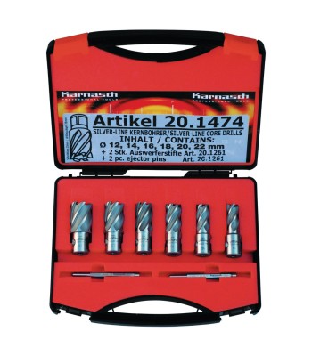 Frezy Trepanayjne Zestaw Ø 12, 14,16,18,20,22mm SILVER-LINE - www.toolsbook.eu
