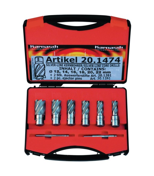 Frezy Trepanayjne Zestaw Ø 12, 14,16,18,20,22mm SILVER-LINE - www.toolsbook.eu
