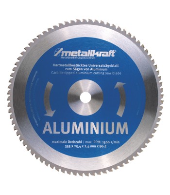 Tarcza tnąca aluminiowa Ø355 x 2,4 x 25,4 mm Z80 dla MTS 356 - www.toolsbook.eu