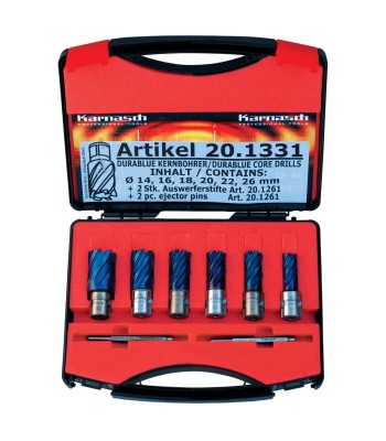 Frezy trepanacyjne zestaw fi  12,14,16,18,20,22mm BLUE-LINE PRO 30 - www.toolsbook.eu