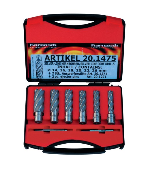 Frezy trepanacyjne zestaw fi 14,16,18,20,26mm SILVER-LINE 50 - www.toolsbook.eu
