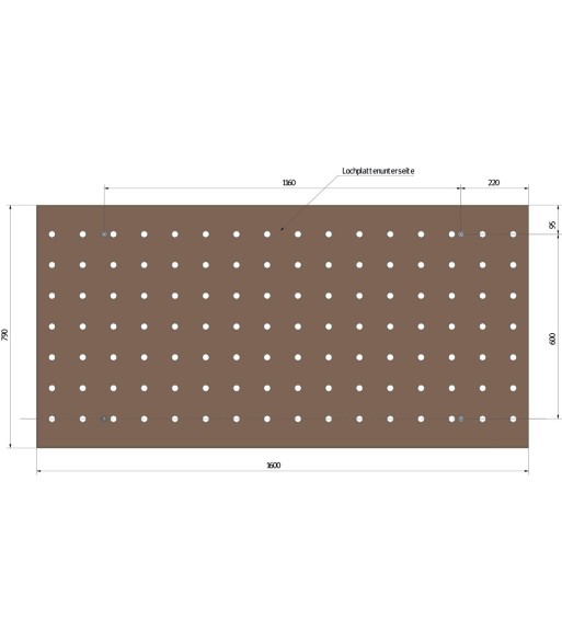 Perforowany blat roboczy buk multiplex dla HT 300 M - www.toolsbook.eu