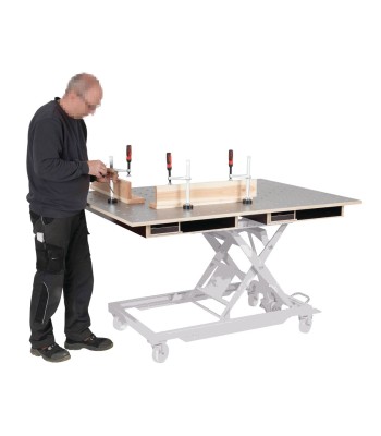 Blat HPL z perforowaną siatką Ø20 mm z szufladą i miejscem do przechowywania UNICRAFT - www.toolsbook.eu