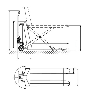 PHH 1003 E Nożycowy wózek paletowy UNICRAFT - www.toolsbook.eu