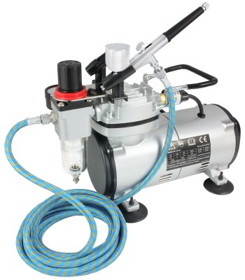 Kompresor MINI zestaw + aerograf-BD130 0.3 mm + w¹¿ 3 mb