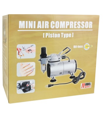 Kompresor MINI zestaw + aerograf-BD130 0.3 mm + w¹¿ 3 mb