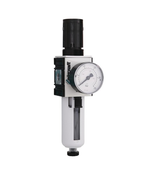 Regulator ciśnienia filtra 1/4" 16 bar z manometrem - www.toolsbook.eu