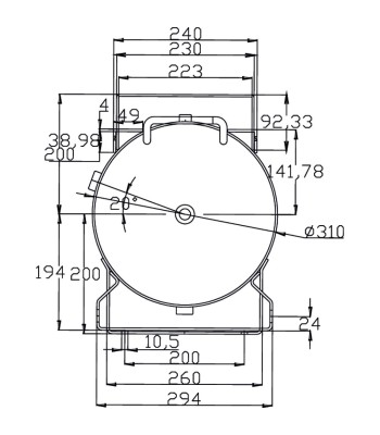 Zbiornik powietrza 50L ocynkowany 10 bar od 09 z uchwytem - www.toolsbook.eu