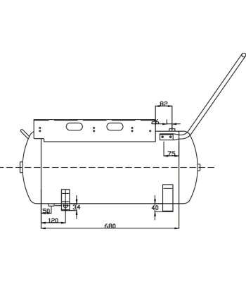 Zbiornik powietrza 75 litrów 13 bar VZ z uchwytem - www.toolsbook.eu
