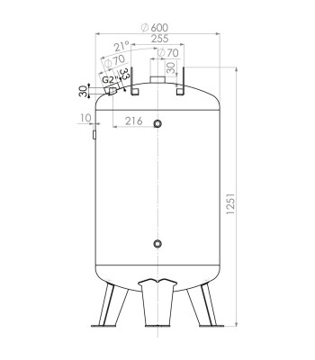 Zbiornik 270ltr. 10bar stojący ocynkowany - www.toolsbook.eu
