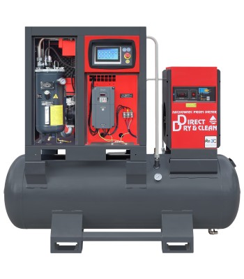 Sprężarka śrubowa ARROW II VSD 15 kW/500 710-1100 l/min. 16 Bar zestaw na zbiorniku poziomym 500L+ osuszacz + filtry ISO 8573-1 