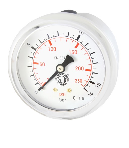 Manometr 63mm GLICERYNA 1/4" TYLNY 16bar (MG6316T) - www.toolsbook.eu