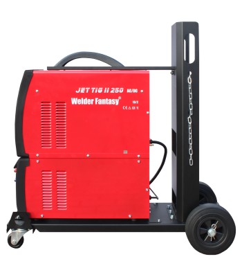 Spawarka inwertorowa JET TIG II TOWER AC/DC 250A IGBT PFC Welder Fantasy + chłodnica + wózek + uchwyt PARKER SGT18 4m HOT (JET2T