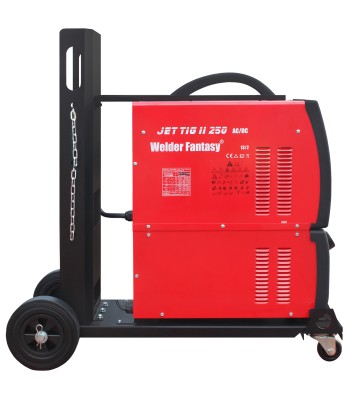 Spawarka inwertorowa JET TIG II TOWER AC/DC 250A IGBT PFC Welder Fantasy + chłodnica + wózek + uchwyt PARKER SGT18 4m HOT (JET2T
