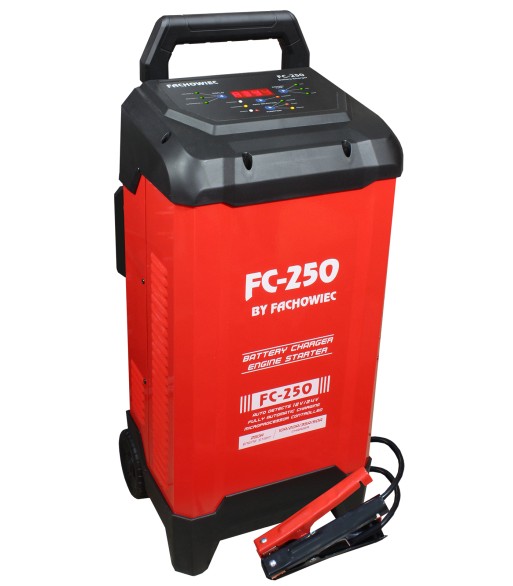 Mikroprocesorowy prostownik do akumulatorów samochodowych z funkcją rozruchu 12V/24V 250A FC-250 HOT (807/F) - www.toolsbook.eu