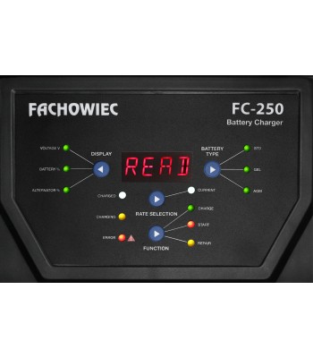 Mikroprocesorowy prostownik do akumulatorów samochodowych z funkcją rozruchu 12V/24V 250A FC-250 HOT (807/F) - www.toolsbook.eu