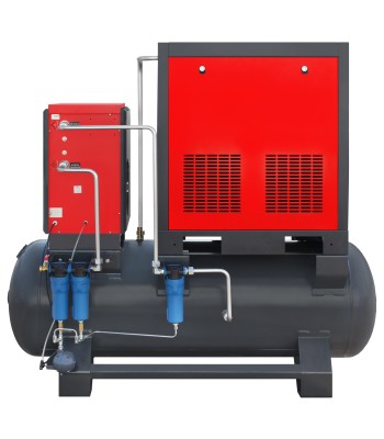 Sprężarka śrubowa ARROW II VSD 15 kW/500 720-1800 l/min. 10 Bar zestaw na zbiorniku poziomym 500L + osuszacz + filtry ISO 8573-1