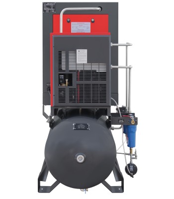 Sprężarka śrubowa ARROW II VSD 15 kW/500 720-1800 l/min. 10 Bar zestaw na zbiorniku poziomym 500L + osuszacz + filtry ISO 8573-1