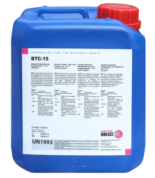 Płyn do chłodnicy spawalniczej MIG/MAG/TIG. Binzel BTC-15 5L (BTC-15) - www.toolsbook.eu