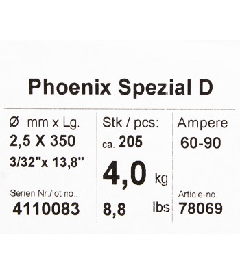 Bohler MMA elektroda spawalnicza zasadowa Phoenix SPEZIAL D 2.5x350/4.0paczka/16.0karton (cena za 1 paczkę) (78078069) - www.too