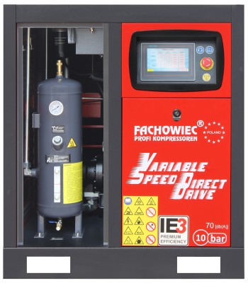 Sprężarka śrubowa Profi Kompressoren ARROW II 15 kW VSD 720-1800 l/min 10 bar 400V napęd bezpośredni (ARROW15VSD) - www.toolsboo