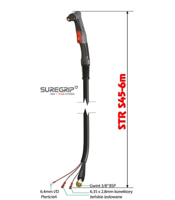 PLAZMA UCHWYT PLAZMOWY PARKER TRF S45 SUREGRIP 6m