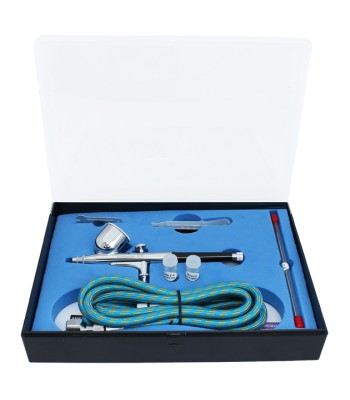 Aerograf BD130-KIT 0.2/0.3/0.5mm czarny 8ml regulacja + osprzęt (000/8KIT) - www.toolsbook.eu