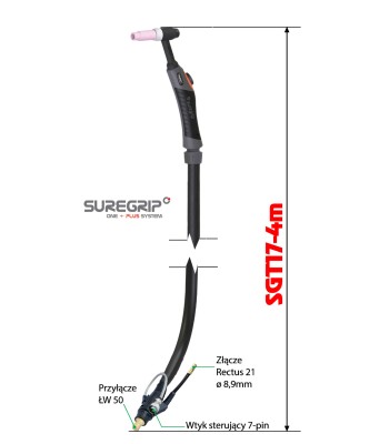 TIG UCHWYT SPAWALNICZY PARKER SUREGRIP SGT17 FLEX PKG X 4m (SGT17FX-S1-12-SL-GS4) - www.toolsbook.eu