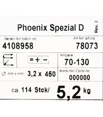 Bohler MMA elektroda spawalnicza zasadowa Phoenix SPEZIAL D 3.2x450/5.2paczka/20.8karton (cena za 1 paczkę) (78078073) - www.too