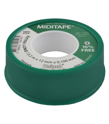 Taśma teflonowa 12m x 12mm x 0.1mm MIDITAPE (CZPT04) - www.toolsbook.eu