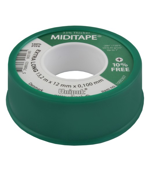 Taśma teflonowa 12m x 12mm x 0.1mm MIDITAPE (CZPT04) - www.toolsbook.eu