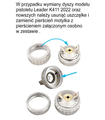 Zestaw dysz do pistoletu lakierniczego LEADER LVLP 1.3mm MODEL 1999-2025
