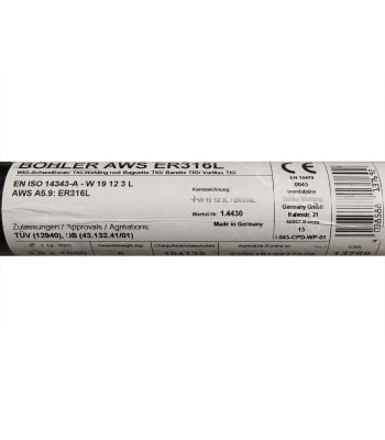 Bohler TIG drut spawalniczy pręt TIG 316L chromowo-niklowy 2.0x1000/opk. 5kg (cena za 1kg) (13769) - www.toolsbook.eu