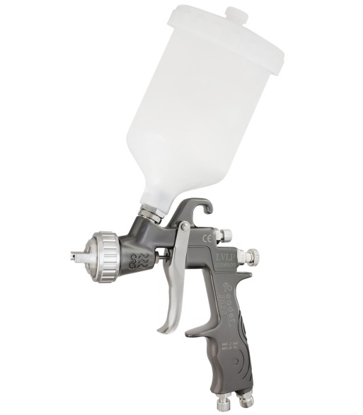 Pistolet lakierniczy LEADER K411 LVLP 1.3mm zbiornik 600ml model 2022-2026 (K411LVLP/13) - www.toolsbook.eu