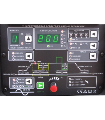 Spawarka inwertorowa JET TIG II AC/DC 200 IGBT PFC Welder Fantasy+uchwyt parker HOT (JET TIG II 200) - www.toolsbook.eu