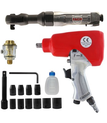 Klucz udarowy 1/2" FC 320 Nm + kątowy 69 Nm+ nasadki HOT (F2303.K) - www.toolsbook.eu