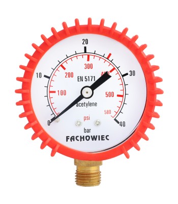 Manometr butlowy acetylen 0-40 bar (00.M100) - www.toolsbook.eu