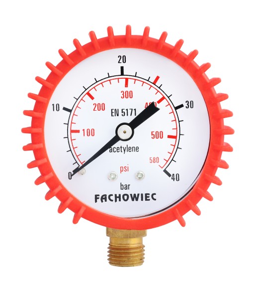 Manometr butlowy acetylen 0-40 bar (00.M100) - www.toolsbook.eu