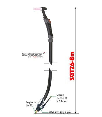 TIG UCHWYT SPAWALNICZY PARKER SUREGRIP SGT26 FLEX PKG X 8m