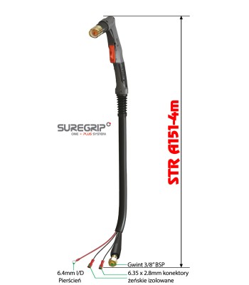 PLAZMA UCHWYT PLAZMOWY PARKER TRF A151 SUREGRIP 4m (STR A151-40-CF9) - www.toolsbook.eu