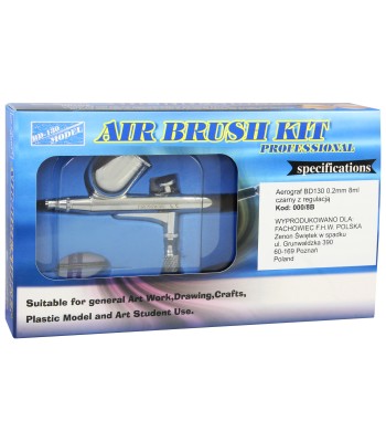Aerograf BD130 0.2mm czarny 8ml z regulacją (000/8B) - www.toolsbook.eu