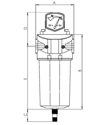 ATS FGO34 P-FILTR 1/2" 3 micron max. 16bar 600 l/min mechaniczny cz¹stki sta³e