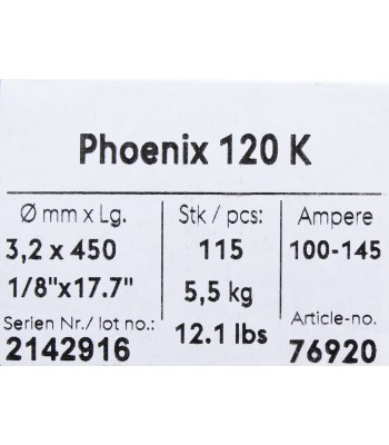 Bohler MMA elektroda spawalnicza zasadowa Phoenix 120K B 3.2x450/5.5paczka/22.0karton (cena za 1 paczkę) (76920) - www.toolsbook