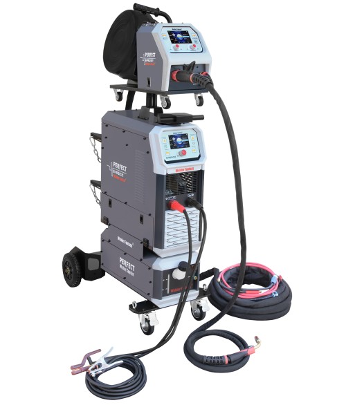 Półautomat spawalniczy PERFECT BI-PULSE 500A TOWER CHŁODNICA 4x4 MIG/MAG/SYNERGIA/PULS/PODWÓJNY PULS/LUTOSPAWANIE/MMA Welder Fan