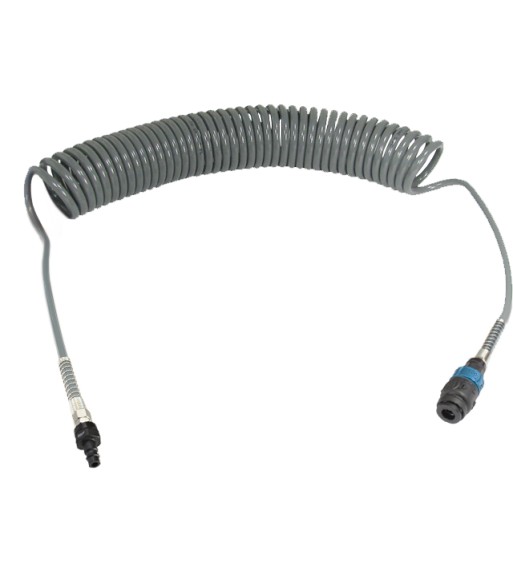 Wąż spiralny przewód PU - poliuretan 10x6.5mm  15m bezpieczne szybkozłącze (SGM-1065C)