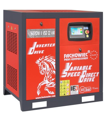 Sprężarka śrubowa Profi Kompressoren ARROW II 22 kW VSD 1160-3000 l/min 10 bar 400V napęd bezpośredni (ARROW22VSD)
