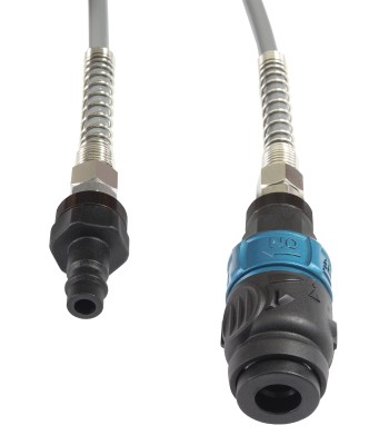 Wąż spiralny przewód PU - poliuretan 12x8mm  10m bezpieczne szybkozłącze (SGM-128B)