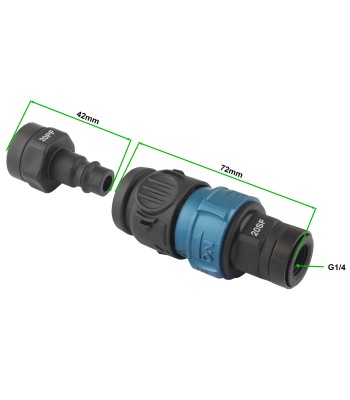 Wąż spiralny przewód PU - poliuretan 12x8mm  10m bezpieczne szybkozłącze (SGM-128B)