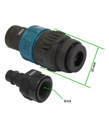 Wąż spiralny przewód PU - poliuretan 12x8mm  10m bezpieczne szybkozłącze (SGM-128B)